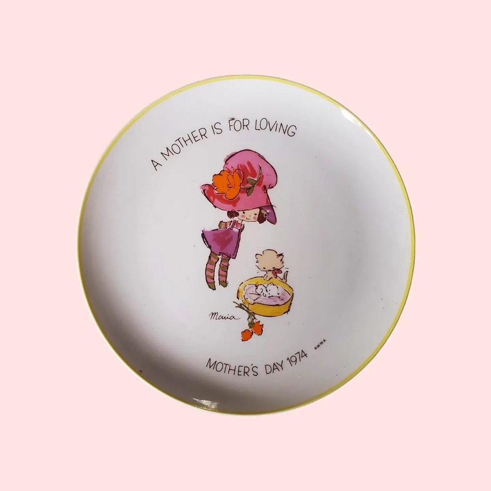 Vintage porcelain Maria Mothers day plate
